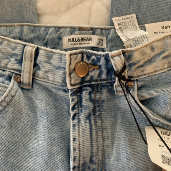 PULL &BEAR JEANS NWT Mid-waist barrel jeans SIZE6 - Picture 11 of 11
